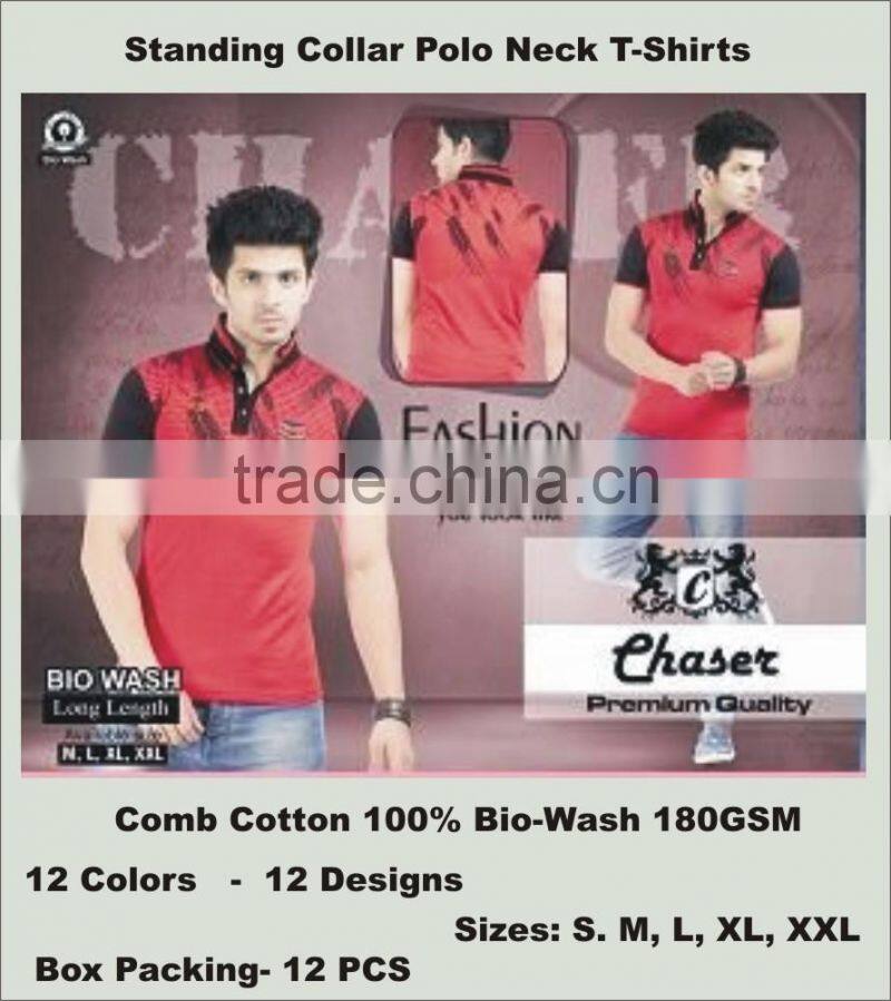 Polo T-Shirts with standing collar