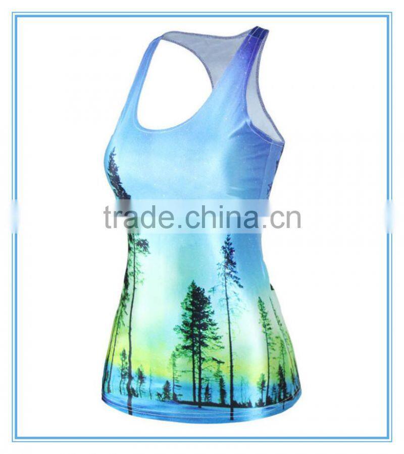 Women tank top stringer tank top sublimation printing