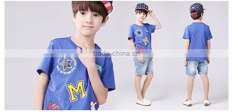Hot sale child clothes boys t-shirts, custom children's t-shirts, high quality children's boys t-shirts