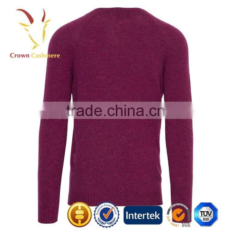 Men Custom Knit Pure Cashmere Wool Sweater