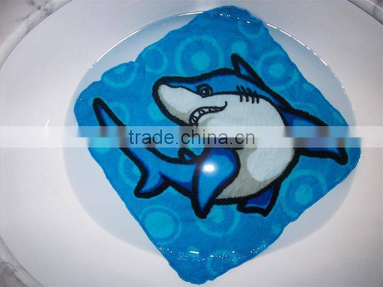 custom print shape 100% combed cotton compressed towel