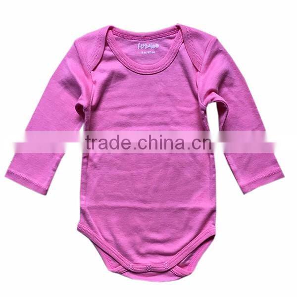 2017 New Design Baby Rompers Plain 100% Cotton
