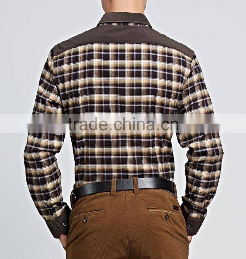 new fashion 100% cotton flannel causal shirt for men business men shirt