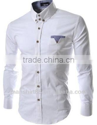 mens slim fit button down collar man dress shirt or camisas