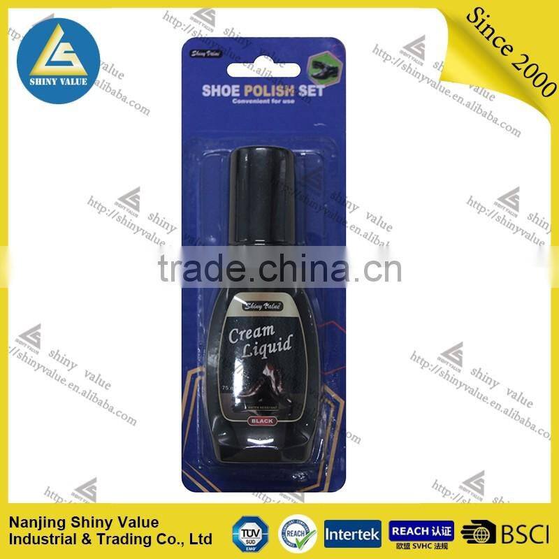 promotional gift 75ml black liquid shoe polish for men/father/boyfriend