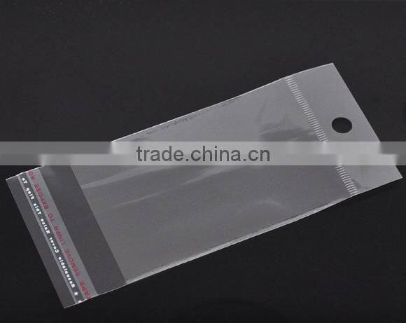 Transparent Plastic Self Adhesive Seal Bags W/Hang Hole