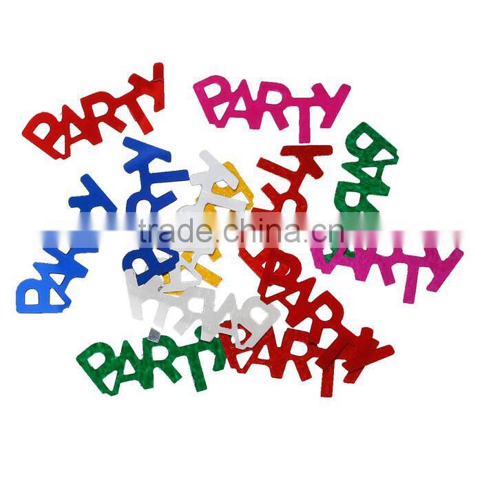 PVC Confetti Party Decorations Wedding Alphabet "Party" At Random
