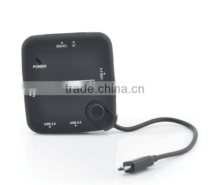 Manufacturers Wholesale Multi-function Mobile phone OTG Card Reader Combo HUB 7in-1 Multi-function Hub