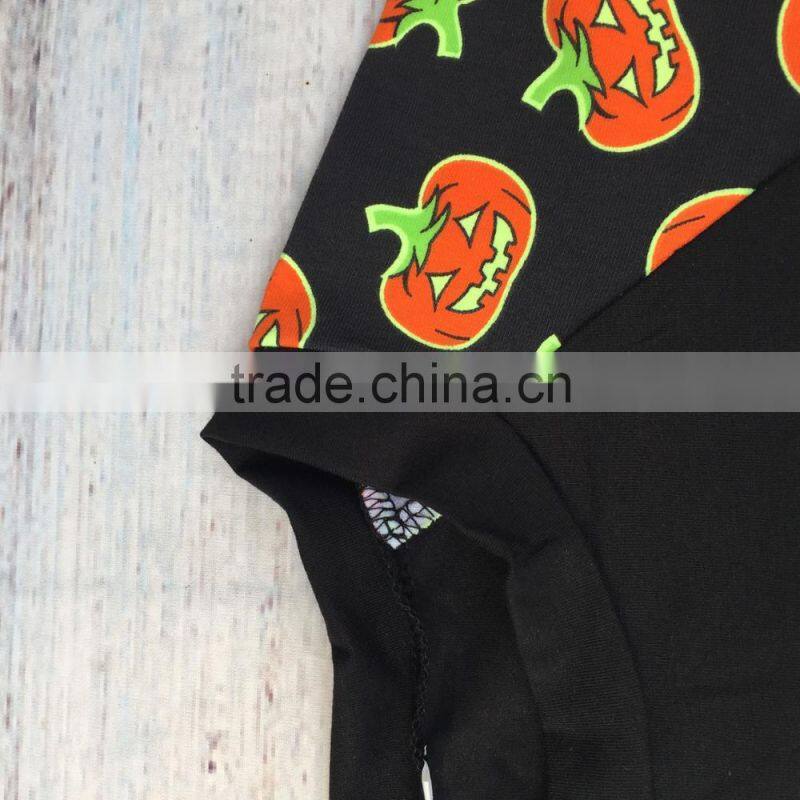 Wholesale boys pumpkin raglan t shirt children halloween boutique baseball cotton long sleeve raglan tops