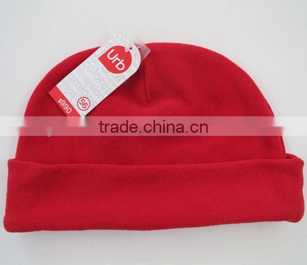 plain fleece beanie hat