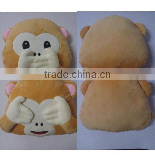 Top quality cute design certification stuffed toys custom plush cushion emoji pillows