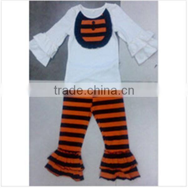 Fancy Kids Brand Name Designer Clothing Bulk Buy Chevron Top And Casual Ruffle Pant Plus Size Wholesale Children Clothing