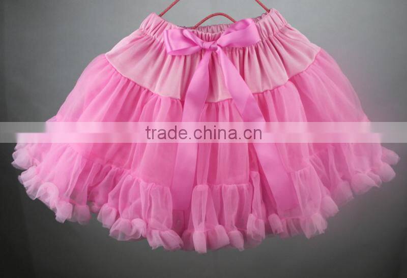 lovely design hot sale fluffy chiffon baby pettiskirt wholesales pettiskirt kids pettiskirts