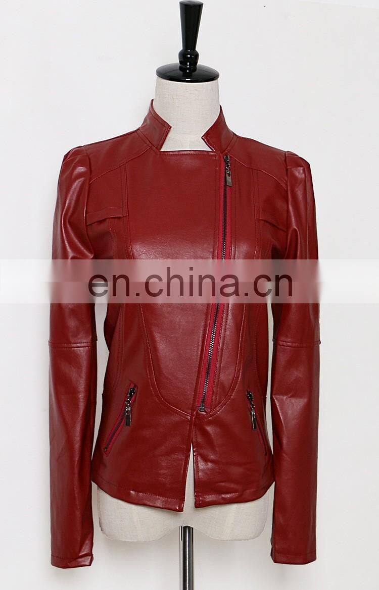 Alluring leather zipper bulk wholesale jacket