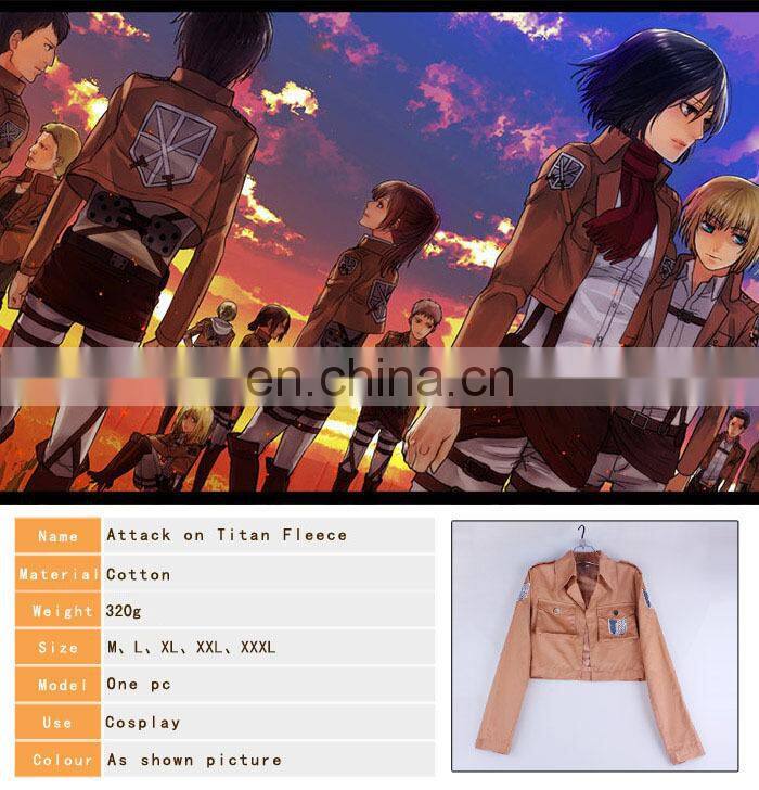 New arrival Anime 100% Cotton Attack on Titan jacket Cosplay hoddie Clothing(size:M/L/XL/XXL/XXXL) Scouting Legion