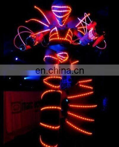 led jumping suit stilts walker led robot costume