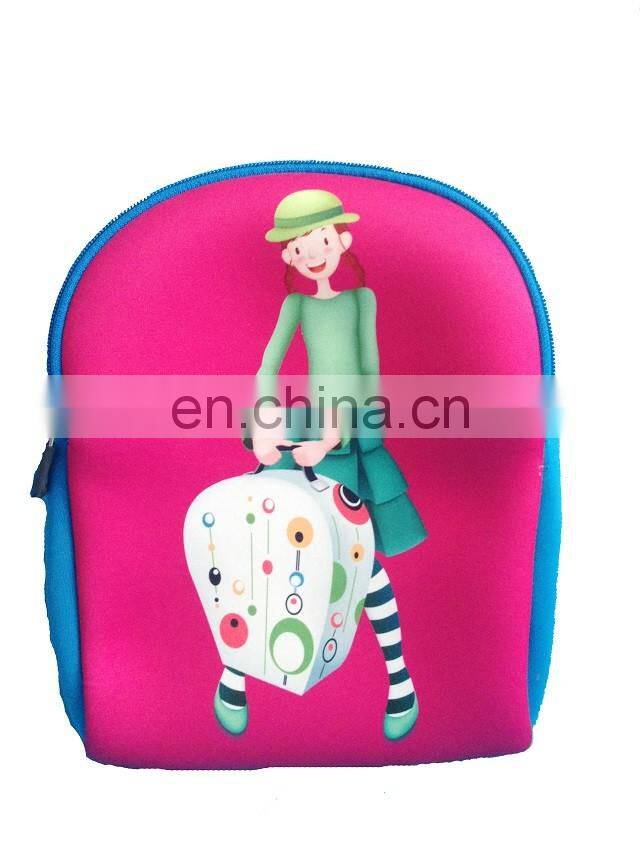 Fashion style neoprene material shool bag for teenagers