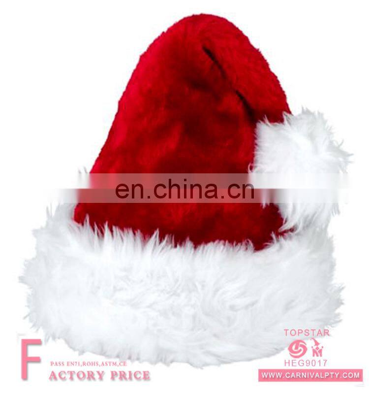 2017 New Design Promotional Fascinating Giant Red Spiral Spring Santa Hat For Christmas