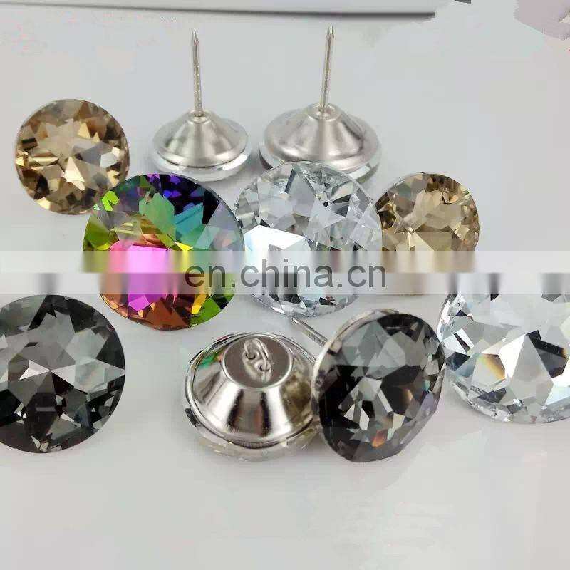 SOFA 30MM METAL Stone crystal button