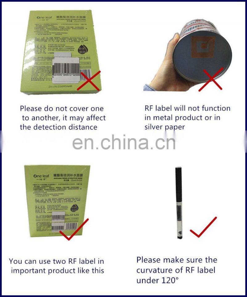 DRAGON GUARD eas security label rf label barcode 8.2mhz 4x4cm