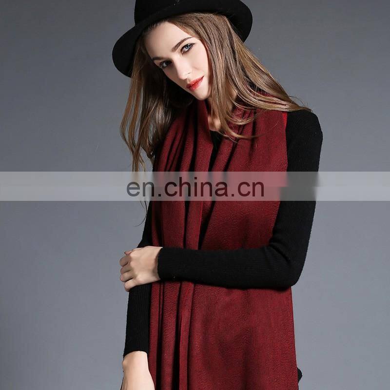 Pure Color Cashmere Shawl for Women