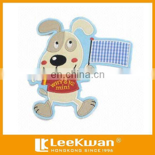 Cartoon The Little Dog With Flag Applique Embriodery Patch
