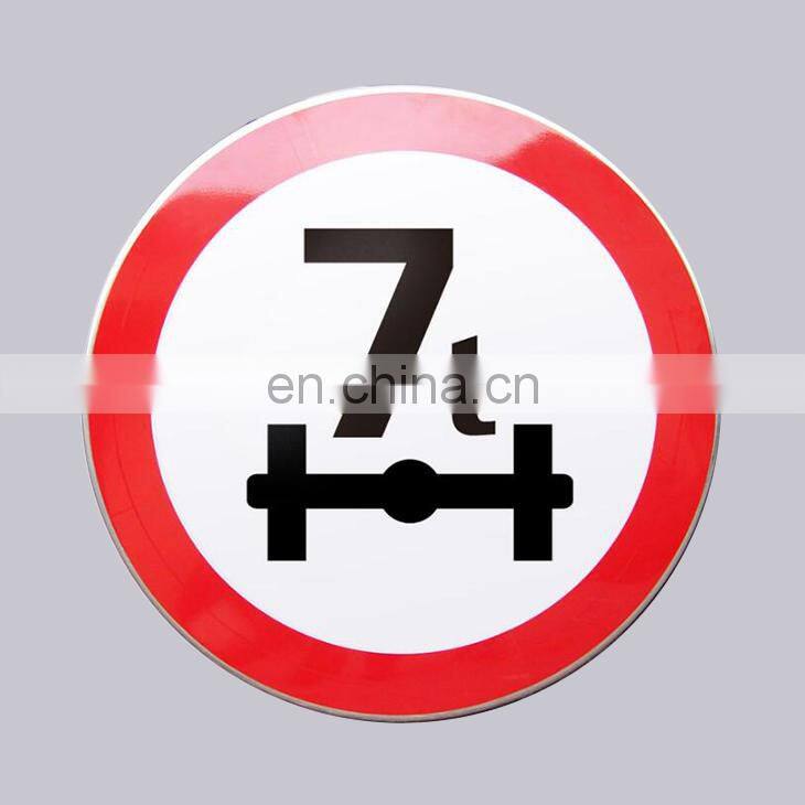 Top Quality Durable Style And Waterproof Type Circle Reflective Screw On Thick Aluminum Plate Custom Traffic Sign