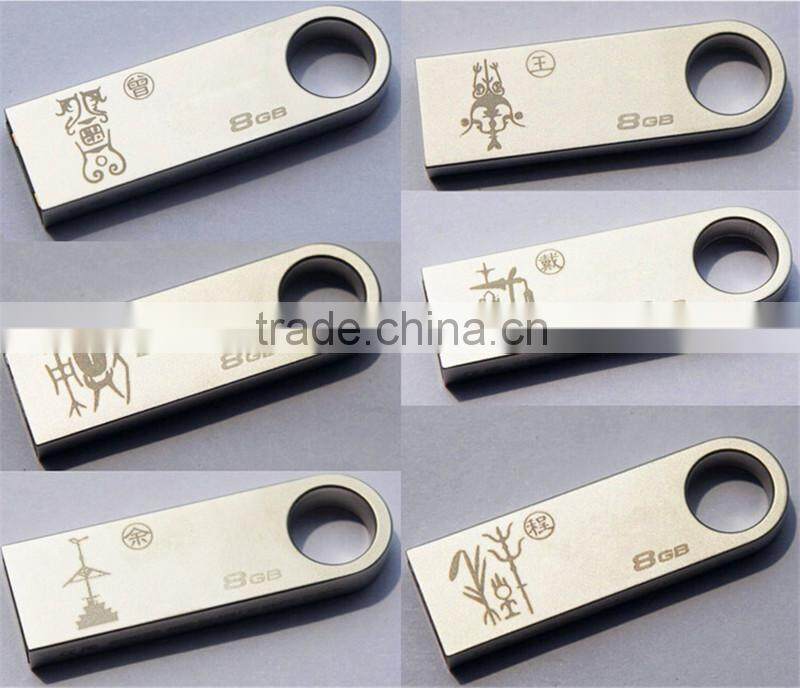 Wholesale Metal 8GB USB 2.0 Enough Memory Stick Flash Pen Drive Hot Sale