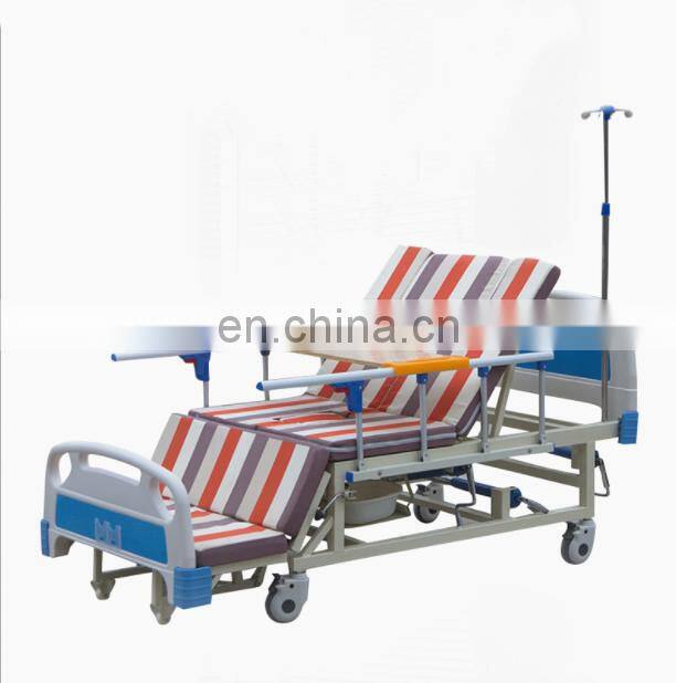 High quality Full song medical bed with the function of back up and leg down with roller household bed