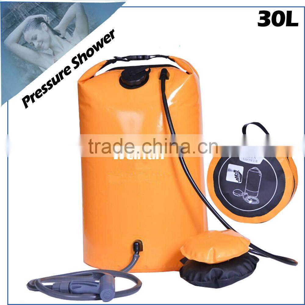 (74674) new design hot sales patent portable solar outdoor camping pressure shower