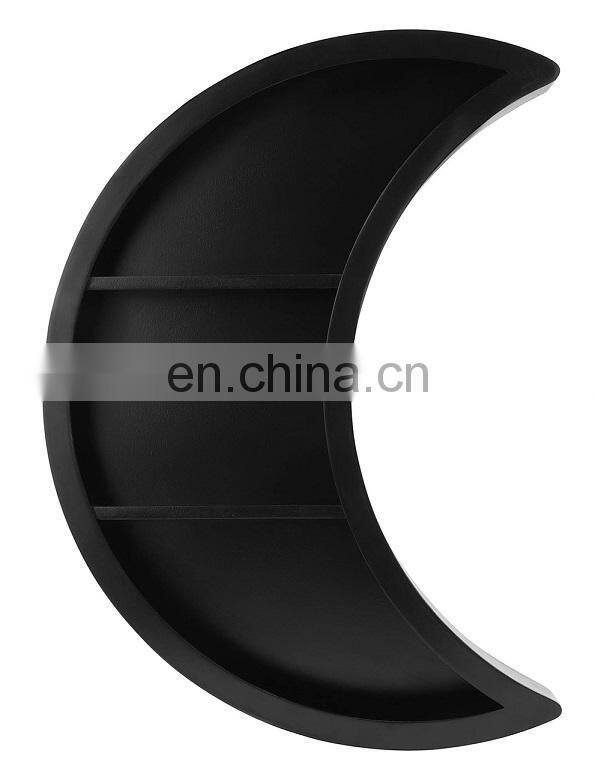 Moon & Stars Triangle Crystal Display wood Shelf