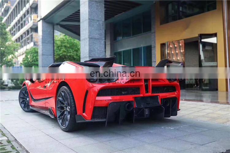 Body kit for Ferrari 488 in ms style front bumper rear bumper hood carbon fiber front lip rear lip side skirts fenders canard