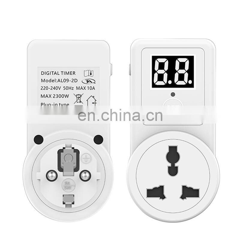 digital Countdown Timer Switch Universal Socket Plug-in Time Control Phone Battery Electric car charge Electric EU Plug 10A