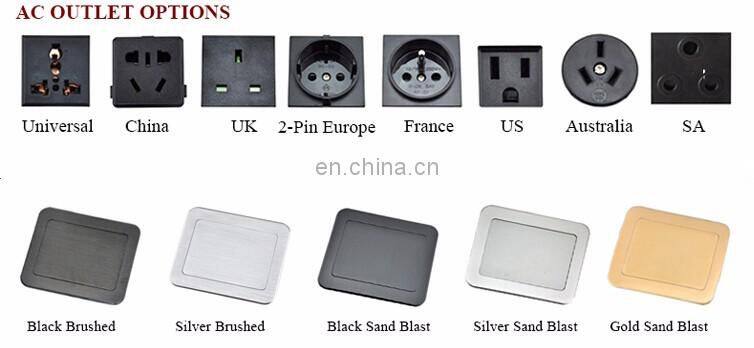 JS-5 Series Aluminum tabletop pop up socket for meeting room, school