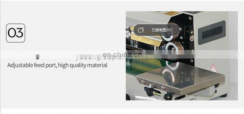 Continuous Plastic Film Bag Sealing Machine FR-770,steel wheel printing code date ,bath number printed