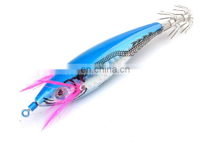 7cm 11.5g Luminous Glow In Dark Fishing Lures Hard Squid Wood Shrimp Bait