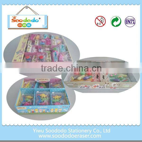 TPR wholesale pencil with flower shaped top eraser