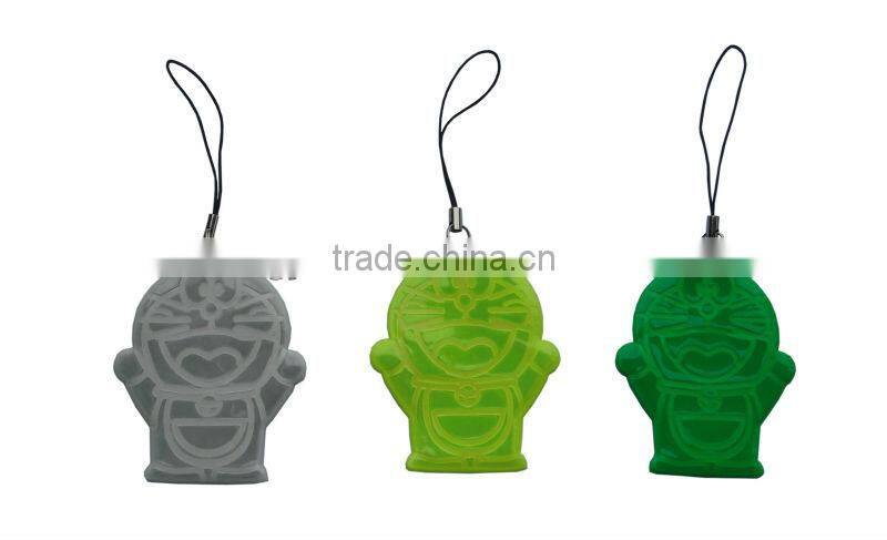 Three colors Plastic Cat shape Reflecting hanging glisten band for children school bag and traffic safe
