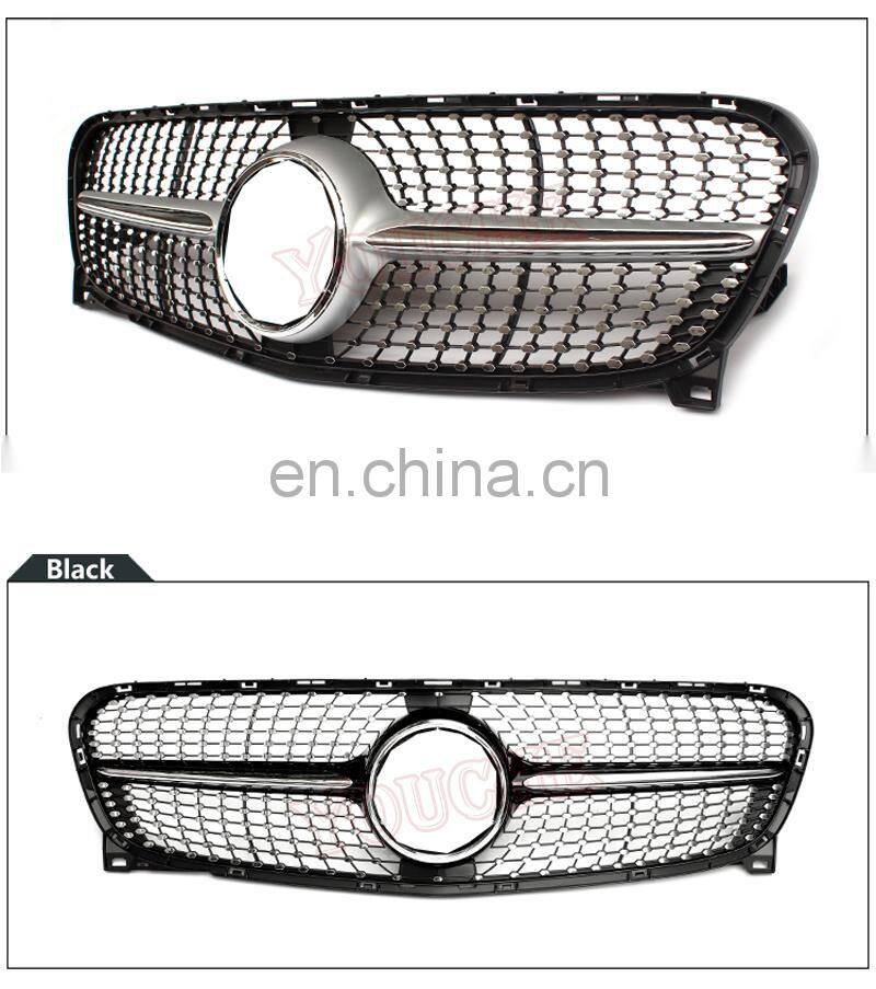 Diamond radiator style front bumper mesh grille grill for Mercedes Benz GLA class X156 W156 2014-2016