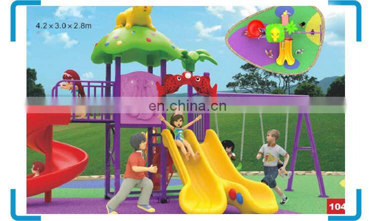 Best-selling outdoor playground amusement equipment with plastic children spiral slide