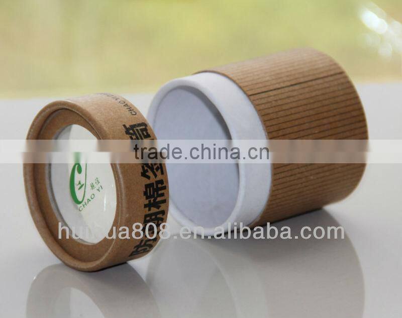 Brown Craft Paper Box with Clear Plastic Cover