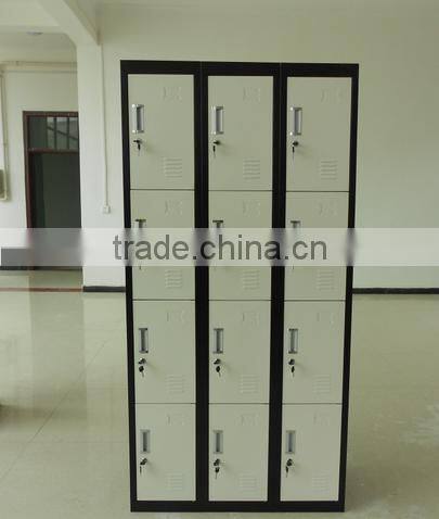 China supplier steel 12 door colorful change room locker /12 door clothing lokcer/wardrobe