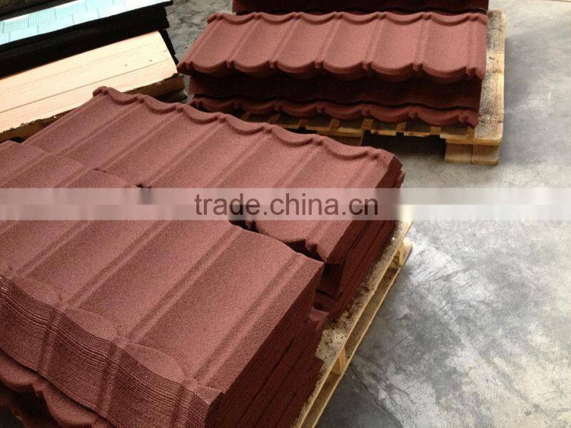 Hot sale rainbow tile stone coated steel roofing tile