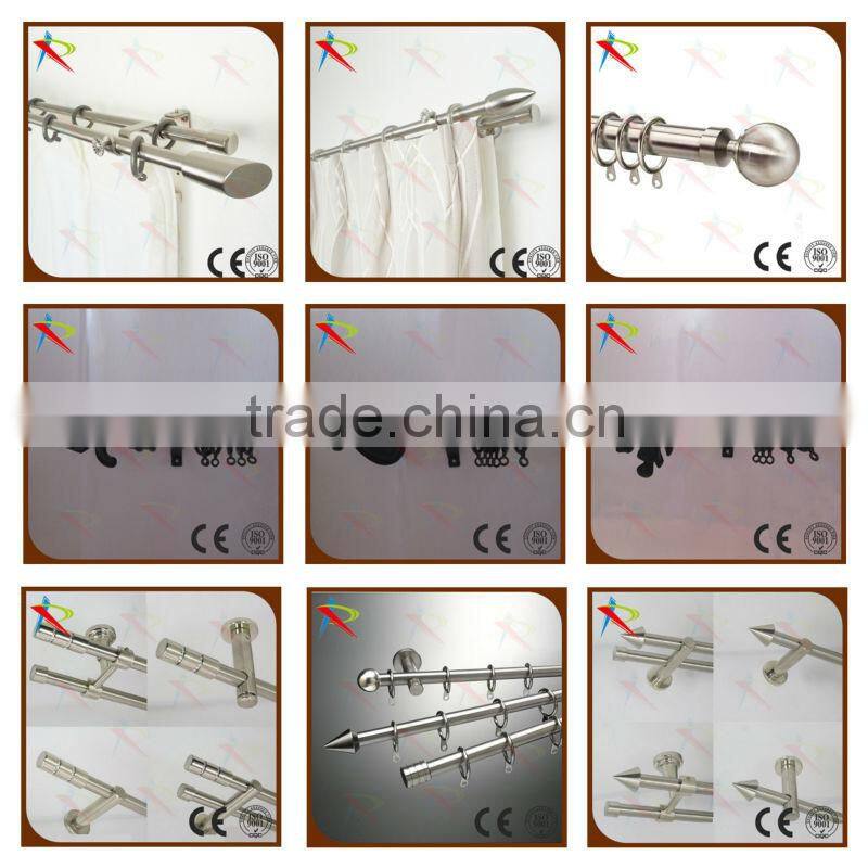 F25 Curtain rod with nickel mat curtain finials