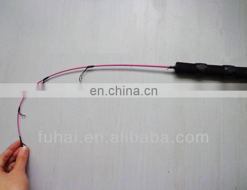 Fiberglass Pink Ice Fishing Rod,Solid Ice Fishing Rod