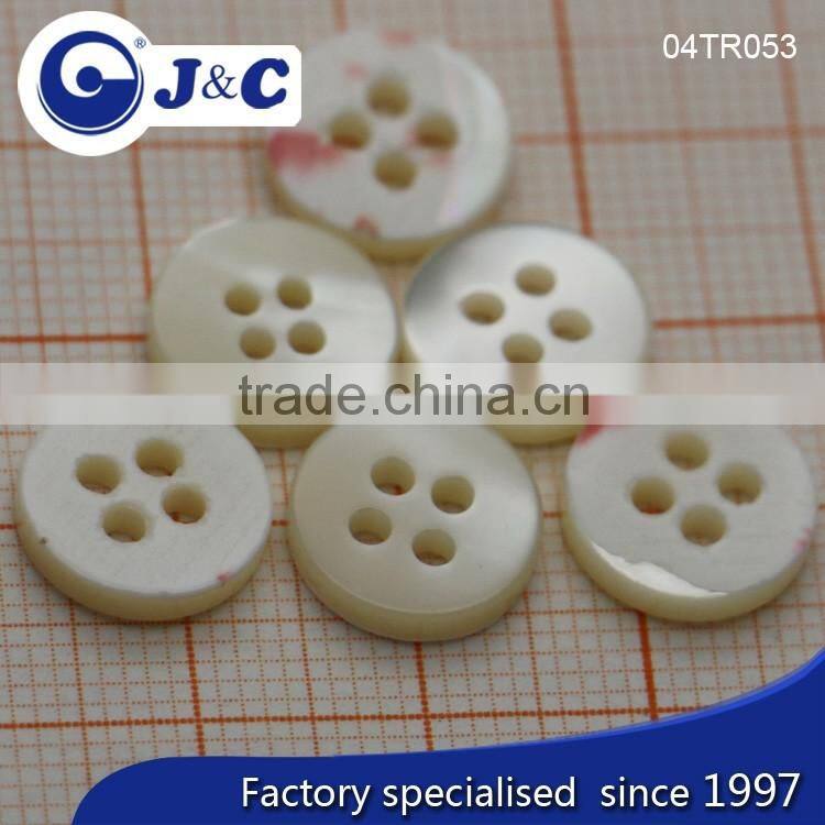 J&C flat Trocas shell buttons with red bottom for fashion shirt.TR053,054