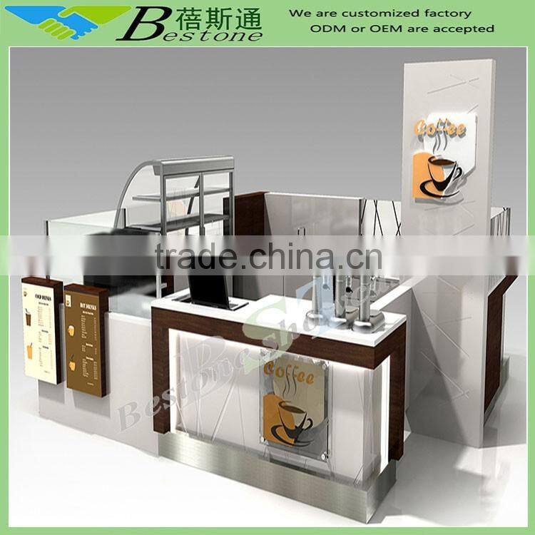 Modern Bestone coffee shop kiosk for sale, custom made furniture factory