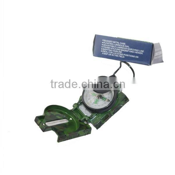 YUETOR Brand Zinc alloy Lensatic Compass with 1:25000m map scale