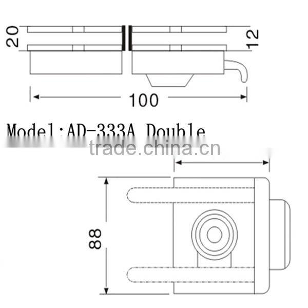 Hot sale AD-333A stainless steel double glass door lock