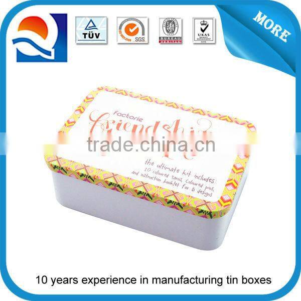 CMYK printing tin box with food grade rectangular shape tin box